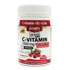 Jutavit 45 db 1000 mg nyújtott felszívódású C-vitamin csipkebogyó kivonattal + D3 + cink